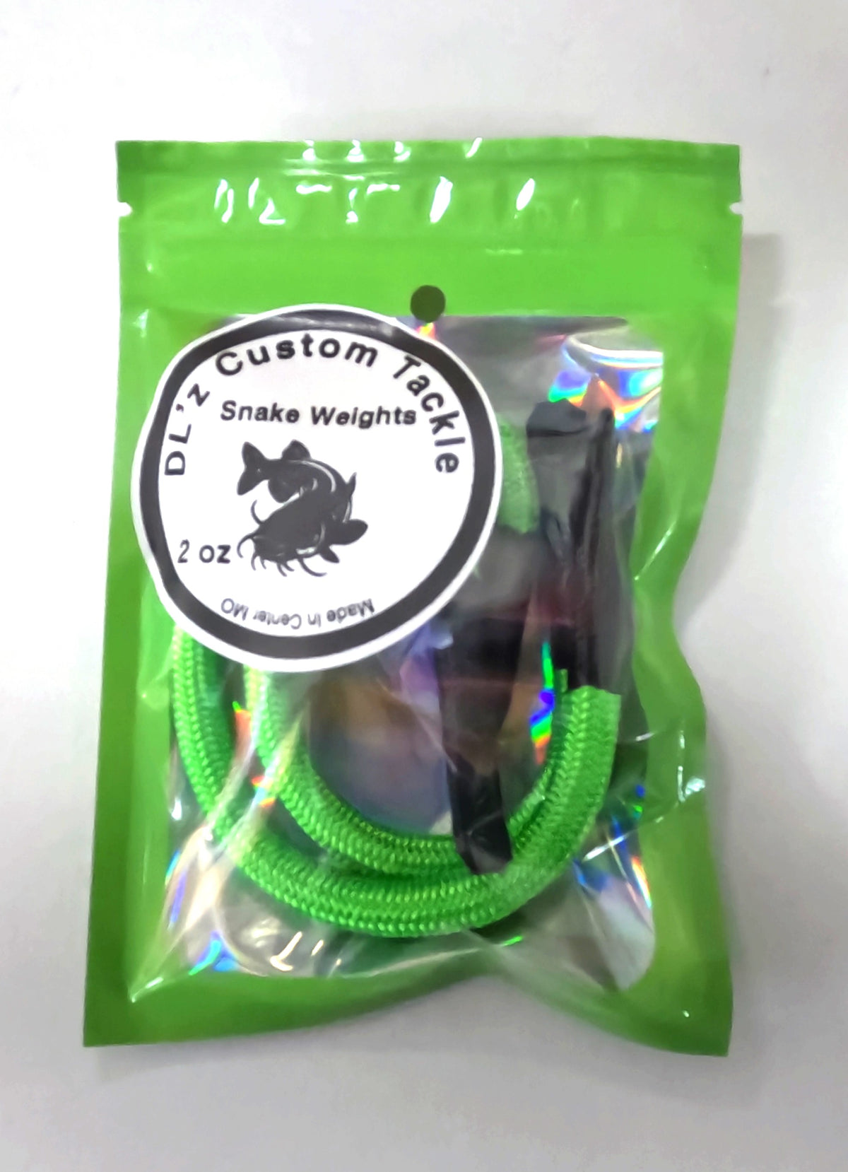 2 oz. Slime Green  Snake Weight - 2 pack