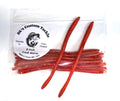 6 inch Trick Worm Bait Color - Fireball Red - 10 Pack
