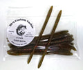 6 inch Trick Worm Bait Color - Red Flake Green Pumpkin - 10 Pack